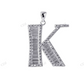 Sterling Silver Baguette K Letter Moissanite Pendant hip hop jewelry CustomDiamJewel