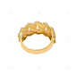 Unique Silver Moissanite Cuban Link Ring For Men hip hop jewelry customdiamjewel