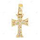 1.7 Inch Lab Grown Diamond 10K Yellow Gold Cross Pendant Hip Hop Pendent CustomDiamJewel