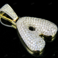 Natural Diamond 10K Yellow Gold A Letter Pendant CustomDiamJewel