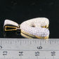 Natural Diamond 10K Yellow Gold A Letter Pendant CustomDiamJewel