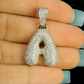 Natural Diamond 10K Yellow Gold A Letter Pendant CustomDiamJewel