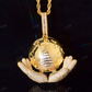 Customized Iced Out Earth Moissanite Diamond Pendant hip hop jewelry CustomDiamJewel