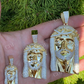 14K Gold Moissanite Iced Jesus Piece Pendant  customdiamjewel   