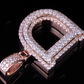 Custom Letter 'D' Initial Natural Diamond Pendent 10K Two Tone Gold CustomDiamJewel
