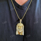 14K Gold Moissanite Iced Jesus Piece Pendant  customdiamjewel   