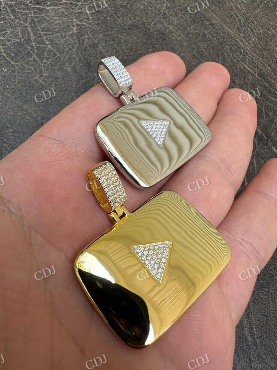 You Tube Sterling Silver Round Diamond Pendant  customdiamjewel   