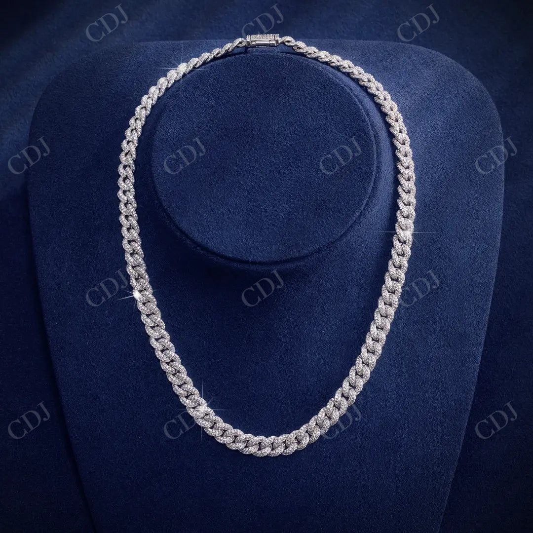 Moissanite Iced Out Hip Hop Cuban Chain  CustomDiamJewel   