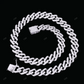 VVS Moissanite 925 Silver Cuban Link Chain CustomDiamJewel