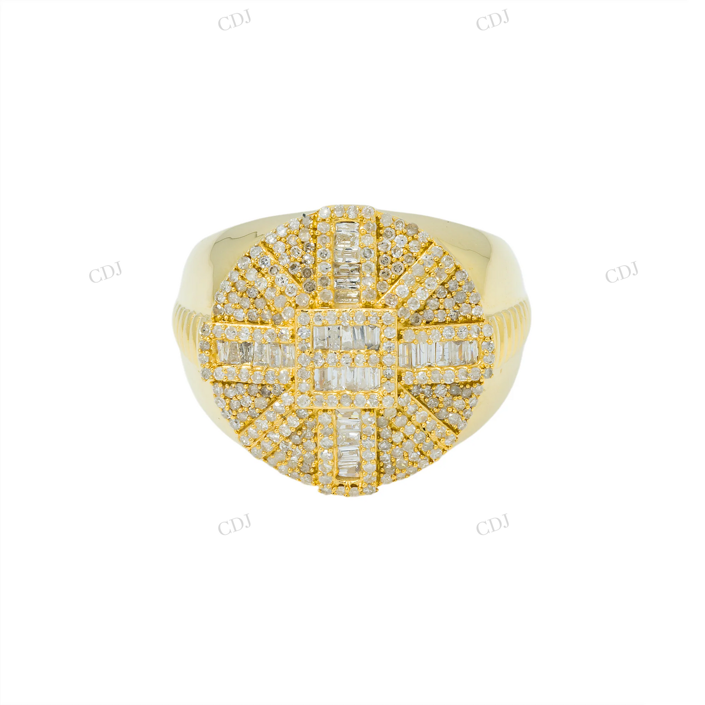 925 Silver Moissanite Baguette Diamond Vintage Ring Hip Hop Ring customdiamjewel