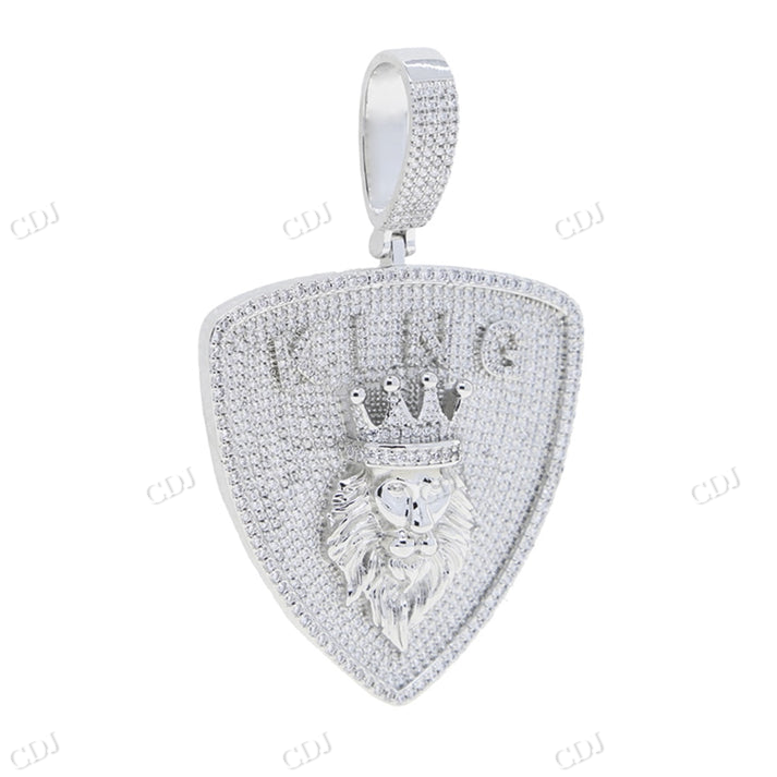 Hip Hop Iced Out Two Tone KING Pendant hip hop jewelry CustomDiamJewel