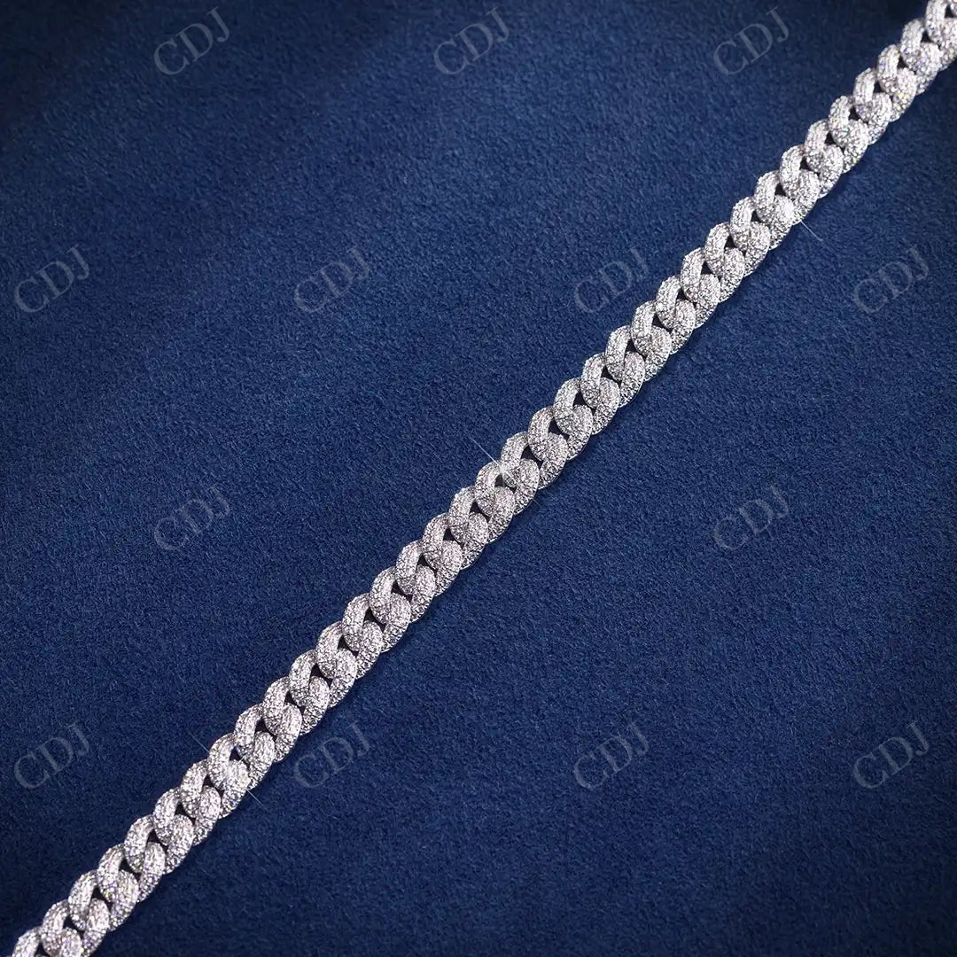 Moissanite Iced Out Hip Hop Cuban Chain  CustomDiamJewel   