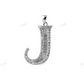 Sterling Silver Baguette J Letter Moissanite Pendant hip hop jewelry CustomDiamJewel