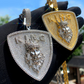 Hip Hop Iced Out Two Tone KING Pendant hip hop jewelry CustomDiamJewel
