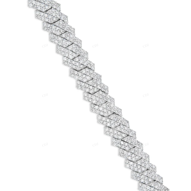 Everyday Style Modern 925 Sterling Silver Cuban Link Bracelet CustomDiamJewel