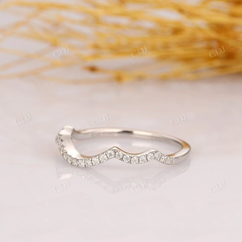 1.30mm Curved Natural Diamond Wedding Band Wedding Band customdiamjewel   