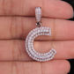 1.5" 1.35 CTW Real Diamond 10K Gold Letter 'C' Initial Pendant CustomDiamJewel