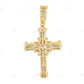 1.5 Inch 10k Yellow Gold Baguetter Lab Grown Diamond Cross Pendant Hip Hop Pendent CustomDiamJewel