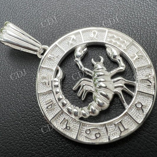 925 Sterling Silver Zodiac Astrology Sign Pendant  customdiamjewel   