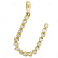 1" 10K Gold 1 Row Initial Letter U Diamond Pendant CustomDiamJewel