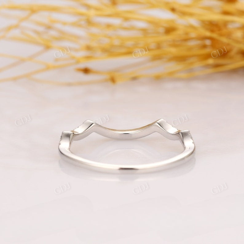 1.30mm Curved Natural Diamond Wedding Band Wedding Band customdiamjewel   