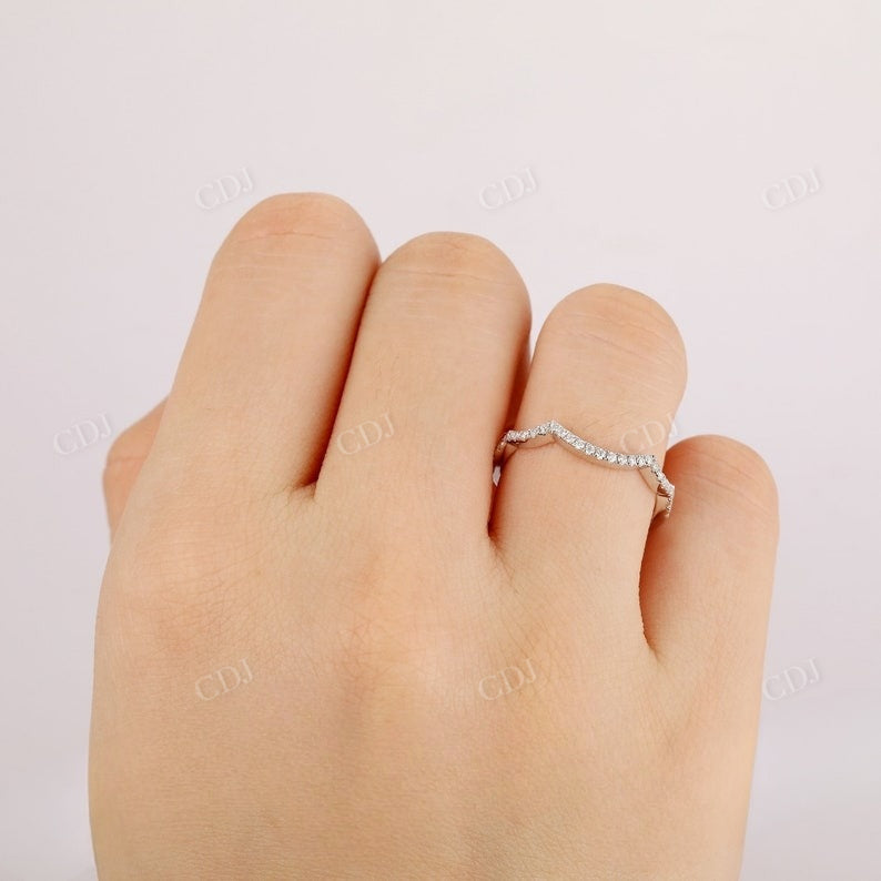 1.30mm Curved Natural Diamond Wedding Band Wedding Band customdiamjewel   