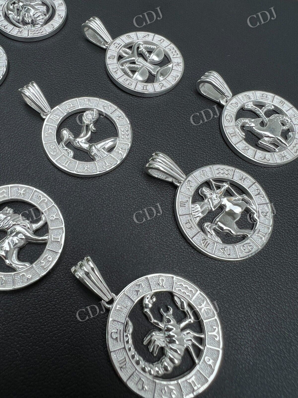 925 Sterling Silver Zodiac Astrology Sign Pendant  customdiamjewel   
