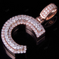 1.5" 1.35 CTW Real Diamond 10K Gold Letter 'C' Initial Pendant CustomDiamJewel