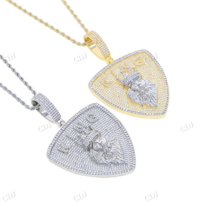 Hip Hop Iced Out Two Tone KING Pendant hip hop jewelry CustomDiamJewel