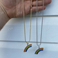 925 Sterling Silver Gay Lesbian Pride Rainbow Diamond Pendant  customdiamjewel   