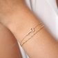 Dainty Key Shape Natural Diamond 14K Gold Charm Bracelet