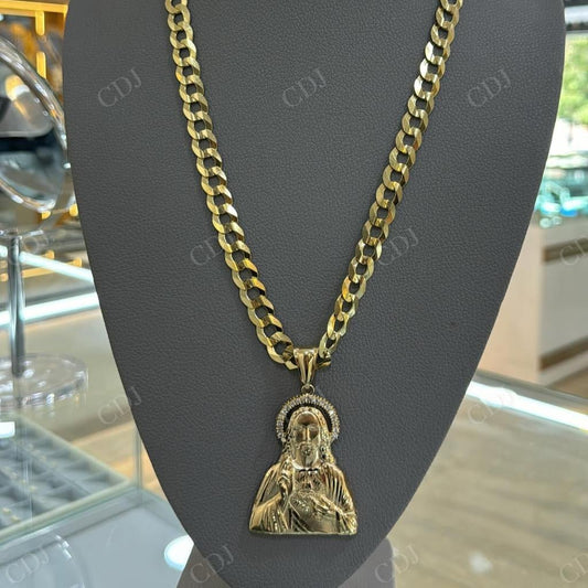 Customize logo sterling silver Jesus Pendant hip hop jewelry CustomDiamJewel   