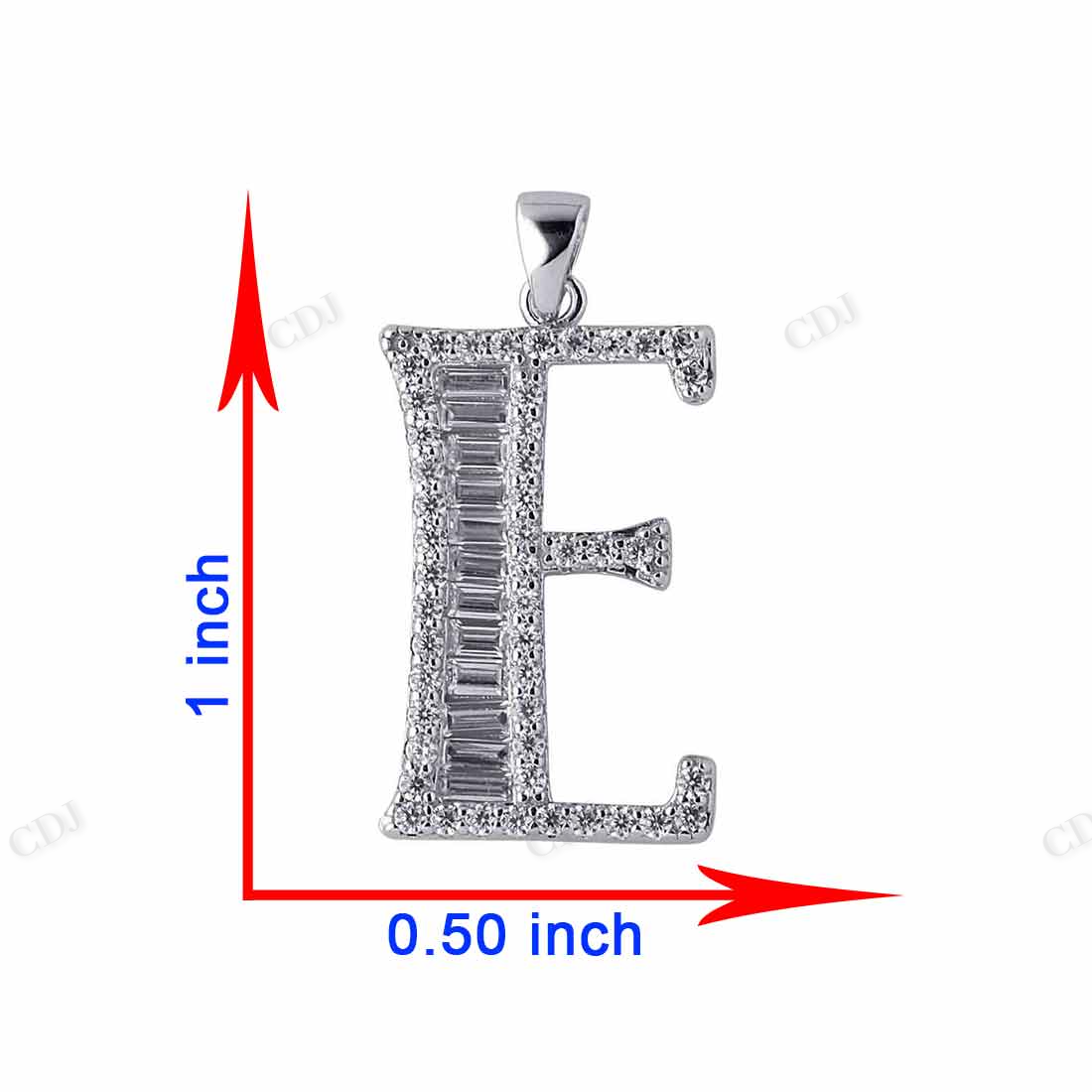 Sterling Silver Moissanite E Letter Pendant hip hop jewelry CustomDiamJewel