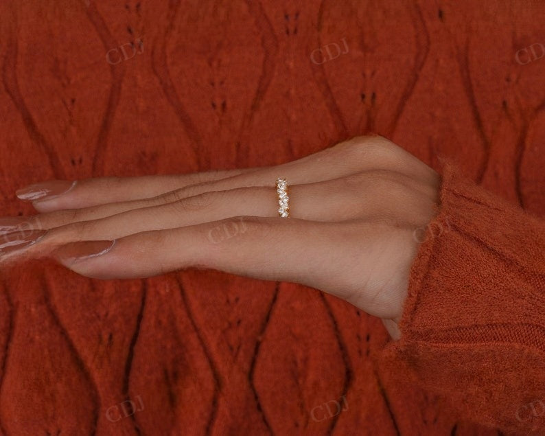 Petite Cluster Multi Shaped Diamond Wedding Band  customdiamjewel   