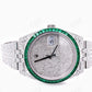 Custom Green Princess Bezel Fully Iced Out Rolex Watch customdiamjewel