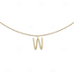 1" Natural Diamond 10K Gold W Initial Letter Pendant CustomDiamJewel