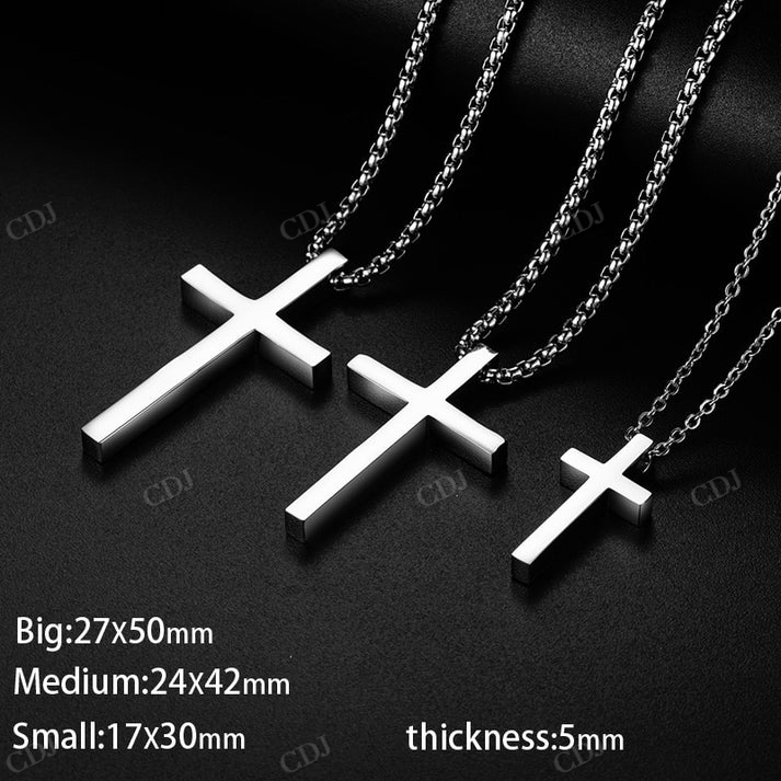 Hip Hop Sterling Silver Religious Cross Pendant hip hop jewelry CustomDiamJewel