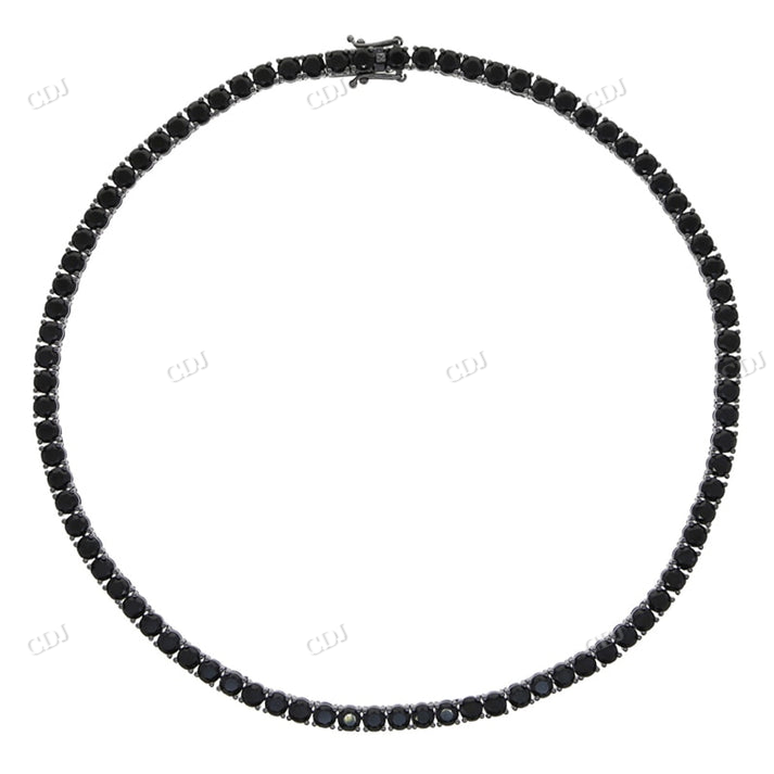 5mm Black Round Cut Tennis Chain hip hop jewelry CustomDiamJewel