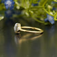 Hexagon Salt and Pepper Solitaire Ring customdiamjewel