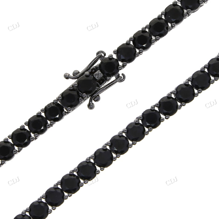 5mm Black Round Cut Tennis Chain hip hop jewelry CustomDiamJewel