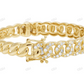 Hip Hop Style Silver Moissanite Unisex Link Bracelet