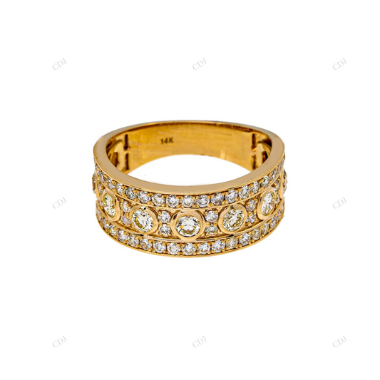 Luxury Bezel Set Multi Row Moissanite Band hip hop jewelry customdiamjewel