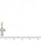 1.5 CTW Lab Grown Diamond 10K Yellow White Gold Cross Pendant Hip Hop Pendent CustomDiamJewel