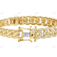 Hip Hop Style Silver Moissanite Unisex Link Bracelet