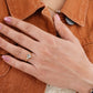 Hexagon Salt and Pepper Solitaire Ring customdiamjewel