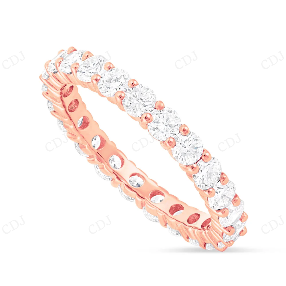 10Kt Gold Moissanite Full Eternity Band Diamond Ring Engagement Ring CustomDiamJewel
