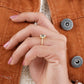 Hexagon Salt and Pepper Solitaire Ring customdiamjewel