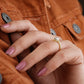 Hexagon Salt and Pepper Solitaire Ring customdiamjewel