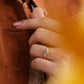 Hexagon Salt and Pepper Solitaire Ring customdiamjewel