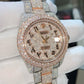 Rose White Rolex Moissanite Diamond Set Hip Hop Iced Out watch hip hop jewelry CustomDiamJewel